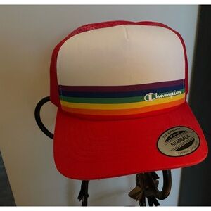 Champion Rainbow SnapBack Trucker Hat NEW UNISEX